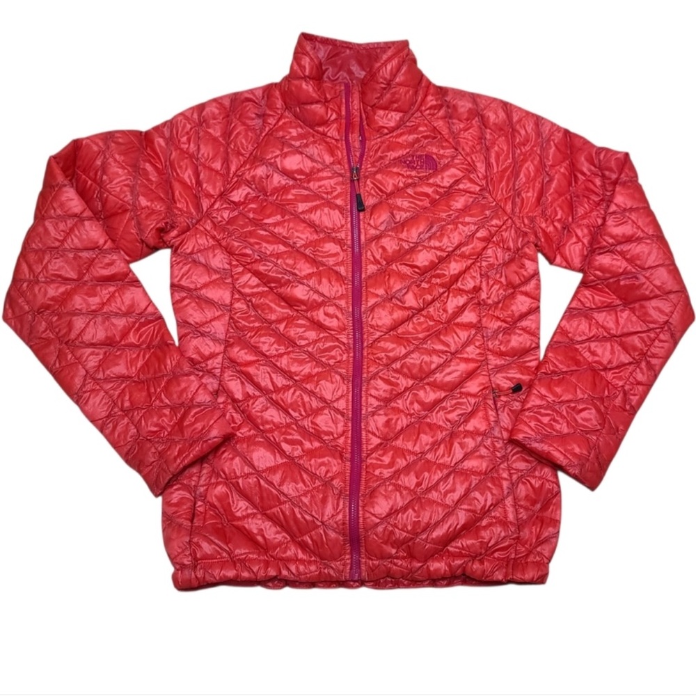 North Face Thermoball Red Quilted Jacket, Women's Size Small